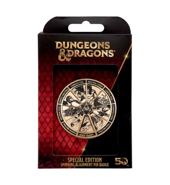 Dungeons & Dragons: 24k Gold Plated Alignment Spinner Pin Badge