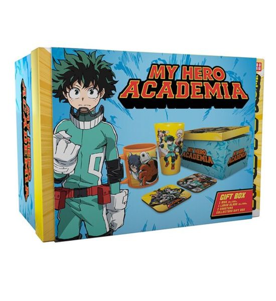 My Hero Academia: Heroes Mug, 400ml Glass & 2 Coasters Collectable Gift Box