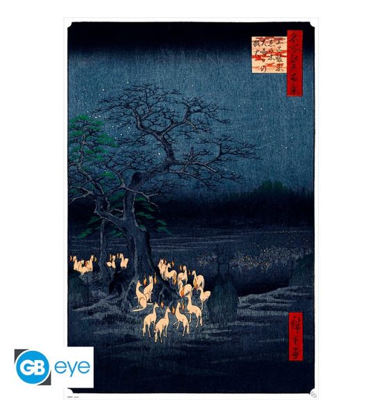 Hiroshige: New Years Eve Foxfire Poster (91.5x61cm)