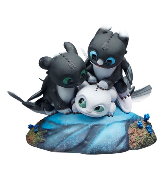 How to Train Your Dragon: The Hidden World Statue Dart, Pouncer and Ruffrunner (15cm)