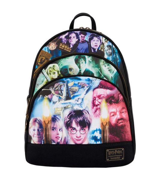 Loungefly Harry Potter: Trilogy Triple Pocket Mini Backpack