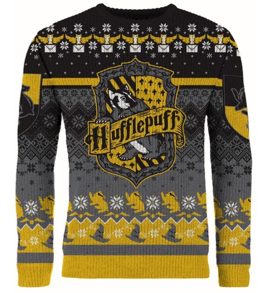 Harry Potter: 'Happy Huffle-Days!' Hufflepuff Ugly Christmas Sweater/Jumper