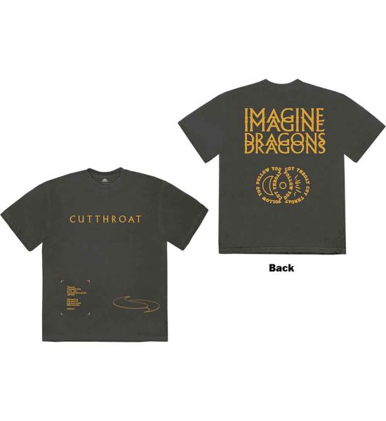 Imagine Dragons: Cutthroat Symbols (Back Print) - Charcoal Grey T-Shirt