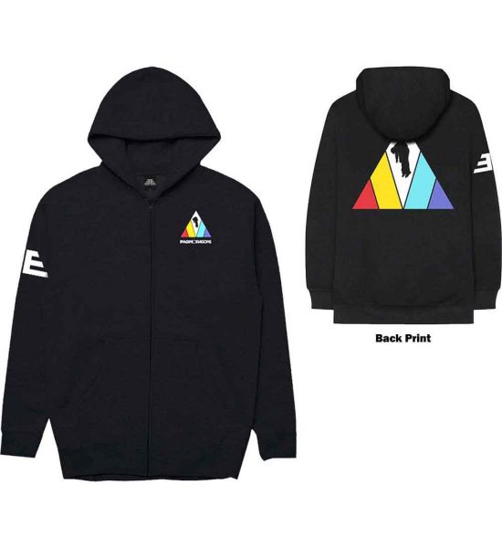 Imagine Dragons: Triangle (Back Print) - Black Zip-up Hoodie