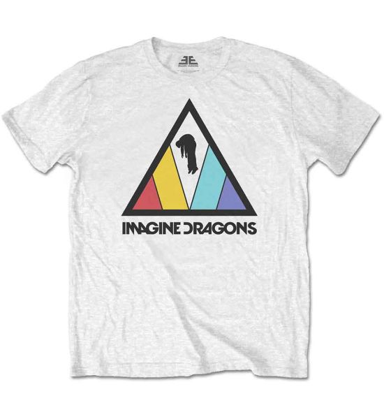 Imagine Dragons: Triangle Logo - White T-Shirt