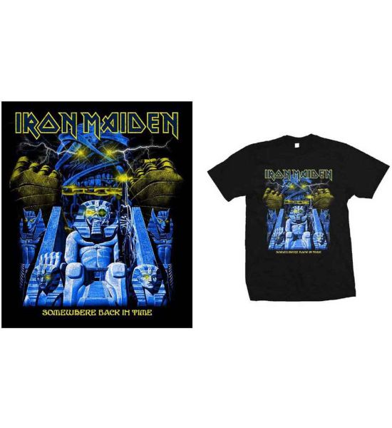 Iron Maiden: Back in Time Mummy - Black T-Shirt