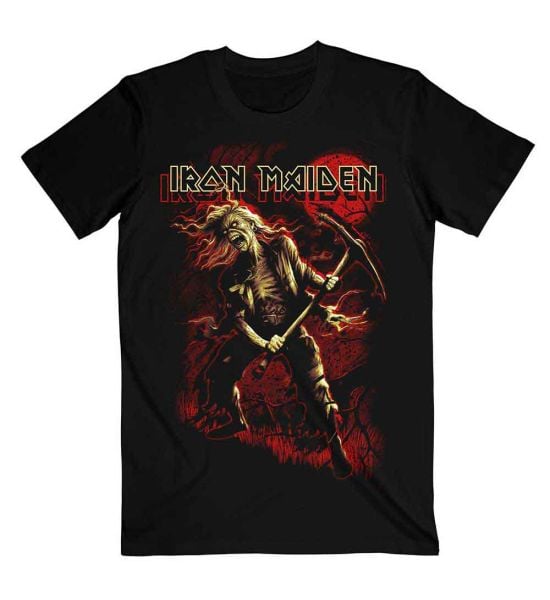 Iron Maiden: Benjamin Breeg Red Graphic - Black T-Shirt