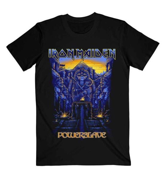 Iron Maiden: Dark Ink Powerslaves - Black T-Shirt