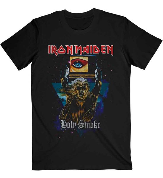 Iron Maiden: Holy Smoke Space Triangle - Black T-Shirt