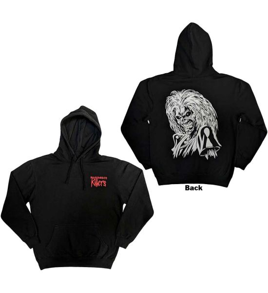 Iron Maiden: Killers Eddie (Back Print) - Black Pullover Hoodie