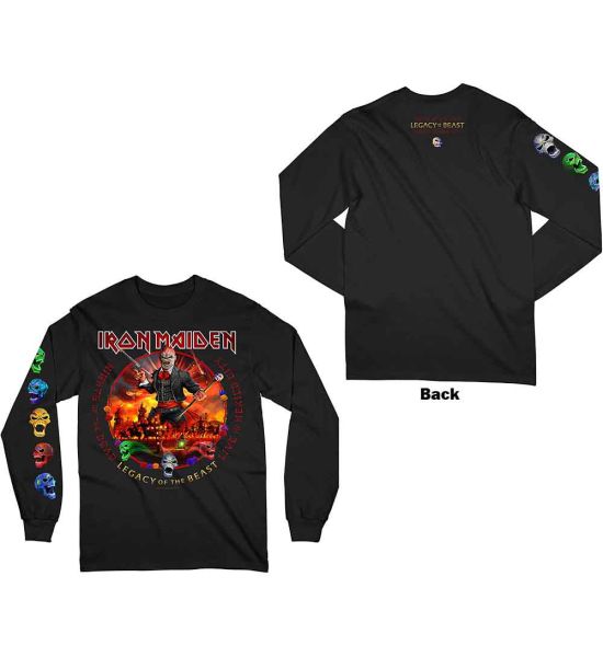 Iron Maiden: Nights Of The Dead (Back Print, Sleeve Print) - Black Long Sleeve T-Shirt