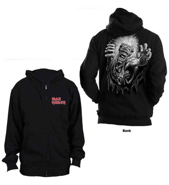 Iron Maiden: No Prayer (Back Print) - Black Zip-up Hoodie