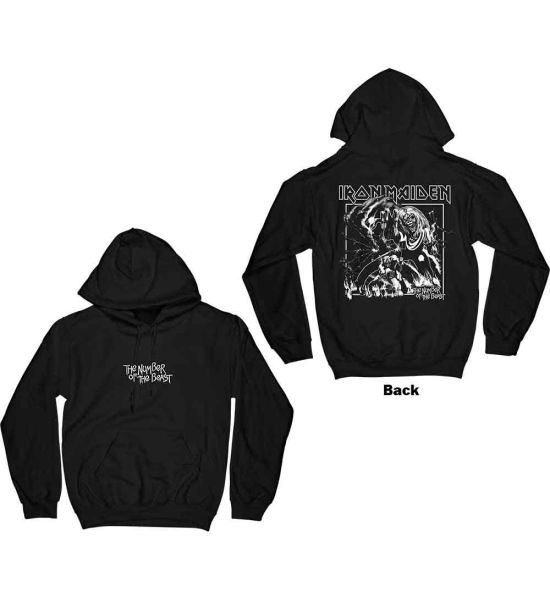 Iron Maiden: Number Of The Beast One Colour (Back Print) - Black Pullover Hoodie