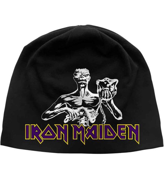 Iron Maiden: Seventh Son (Discharge Print) - Black Beanie Hat Preorder