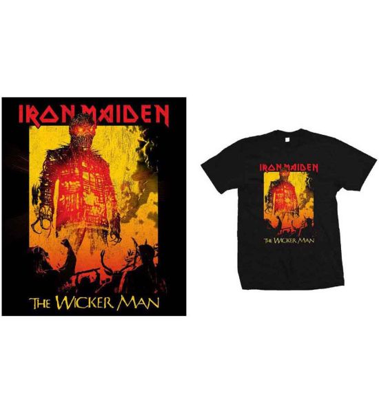 Iron Maiden: The Wicker Man Fire - Black T-Shirt