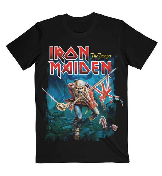 Iron Maiden: Trooper Eddie Large Eyes - Black T-Shirt