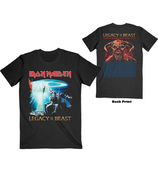 Iron Maiden: Two Minutes to Midnight (Back Print) - Black T-Shirt