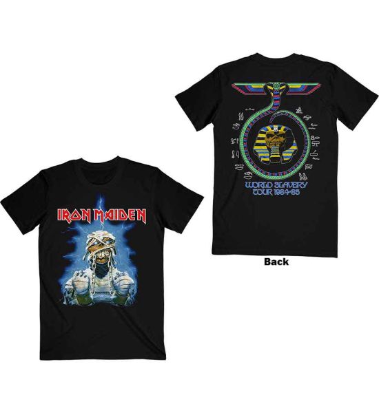 Iron Maiden: World Slavery Tour '84 - '85 (Back Print) - Black T-Shirt