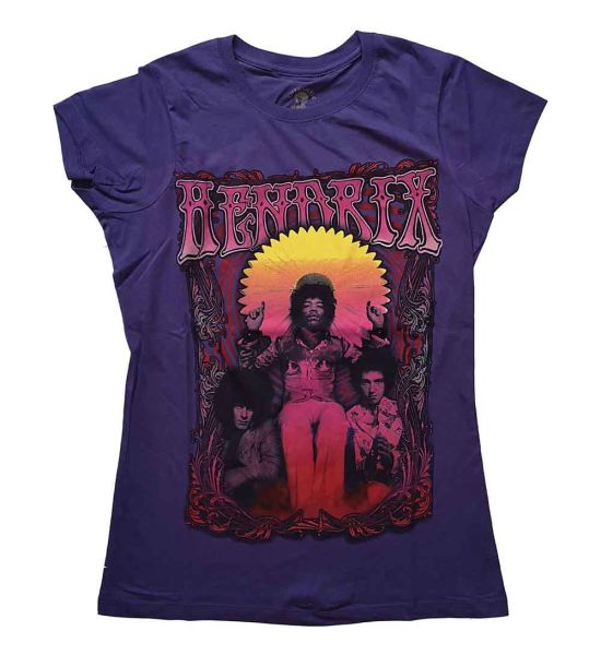 Jimi Hendrix: Karl Ferris Wheel - Ladies Purple T-Shirt