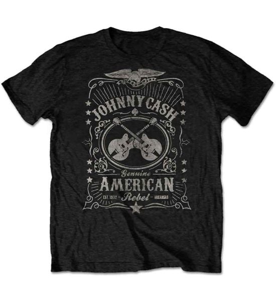 Johnny Cash: American Rebel - Black T-Shirt