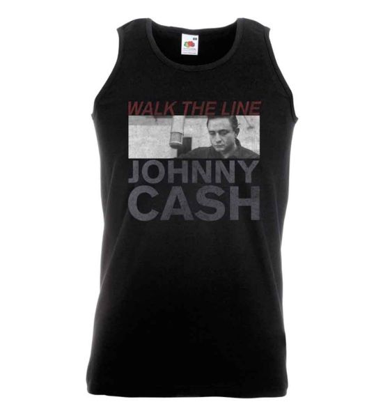 Johnny Cash: Studio Shot - Black Vest T-Shirt