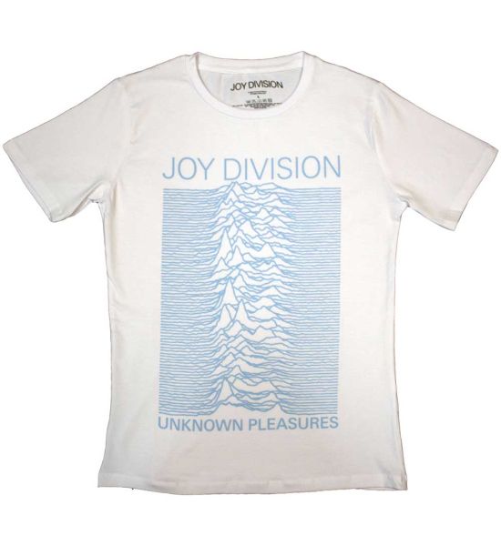 Joy Division: Unknown Pleasures FP - Ladies White T-Shirt