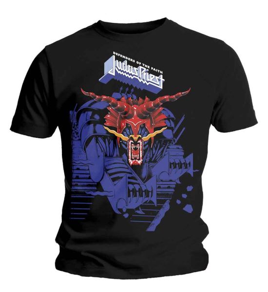 Judas Priest: Defenders Blue - Black T-Shirt