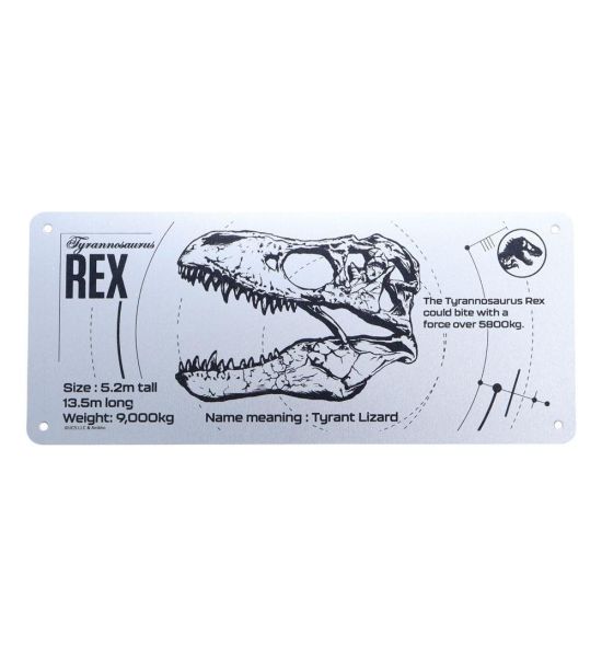 Jurassic Park: T-Rex Schematic Tin Sign Preorder