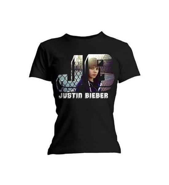 Justin Bieber: Photo Black (Skinny Fit) - Ladies Black T-Shirt