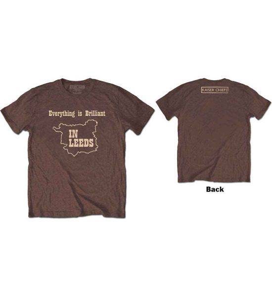 Kaiser Chiefs: Everything Is Brilliant (Back Print) - Chestnut Brown T-Shirt