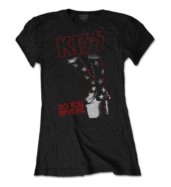 KISS: Do You Love Me - Ladies Black T-Shirt