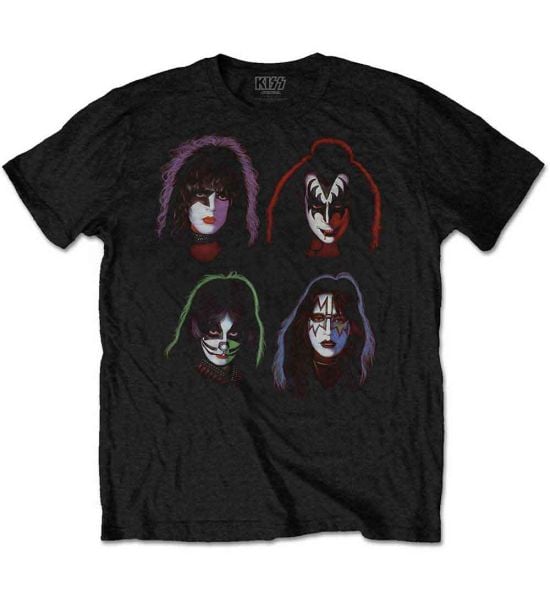 KISS: Faces - Black T-Shirt