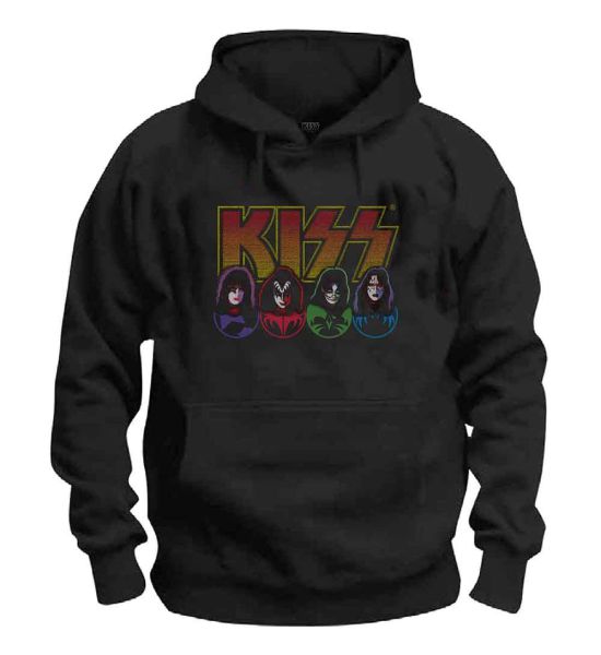 KISS: Logo, Faces & Icons - Black Pullover Hoodie