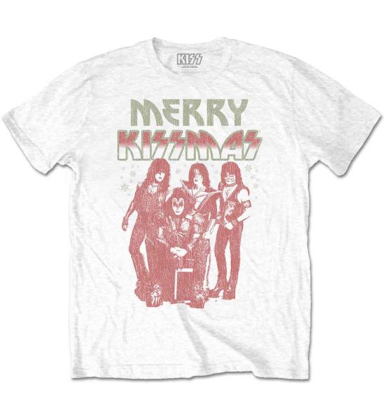 KISS: Merry Kissmas - White T-Shirt