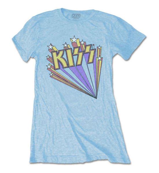 KISS: Stars - Ladies Light Blue T-Shirt