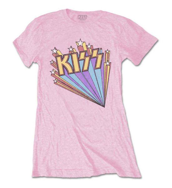 KISS: Stars - Ladies Pink T-Shirt