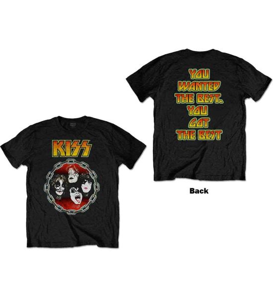 KISS: You Wanted The Best (Back Print) - Black T-Shirt