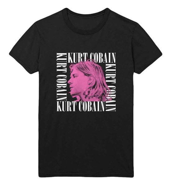 Kurt Cobain: Head Shot Frame - Black T-Shirt