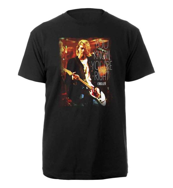 Kurt Cobain: You Know You're Right - Black T-Shirt