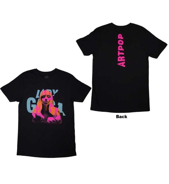 Lady Gaga: Artpop Cover (Back Print) - Black T-Shirt