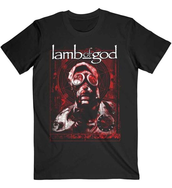 Lamb Of God: Gas Masks Waves - Black T-Shirt