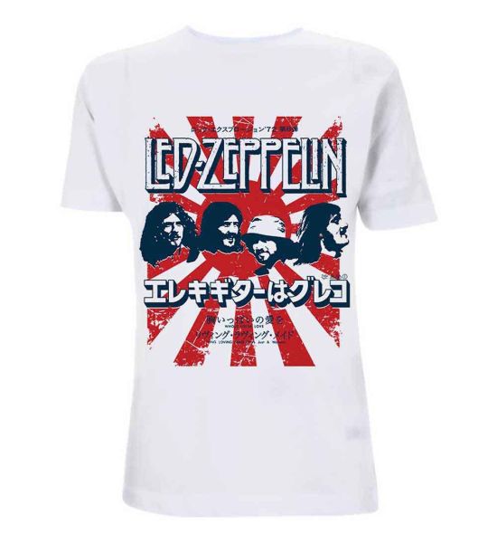 Led Zeppelin: Japanese Burst - White T-Shirt