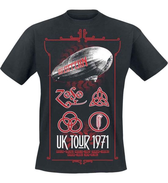 Led Zeppelin: UK Tour '71. - Black T-Shirt