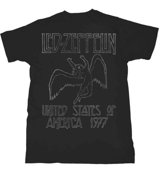 Led Zeppelin: USA '77. - Black T-Shirt