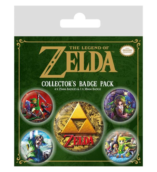 Legend of Zelda: Classics Pin-Back Buttons 5-Pack Preorder