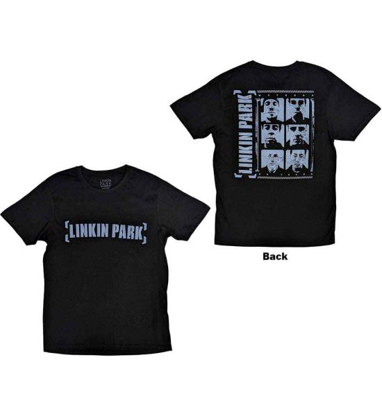 Linkin Park: Meteora Portraits (Back Print) - Black T-Shirt