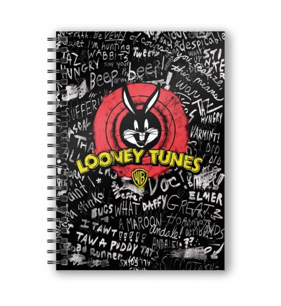 Looney Tunes: Bugs Bunny Notebook with 3D-Effect Face