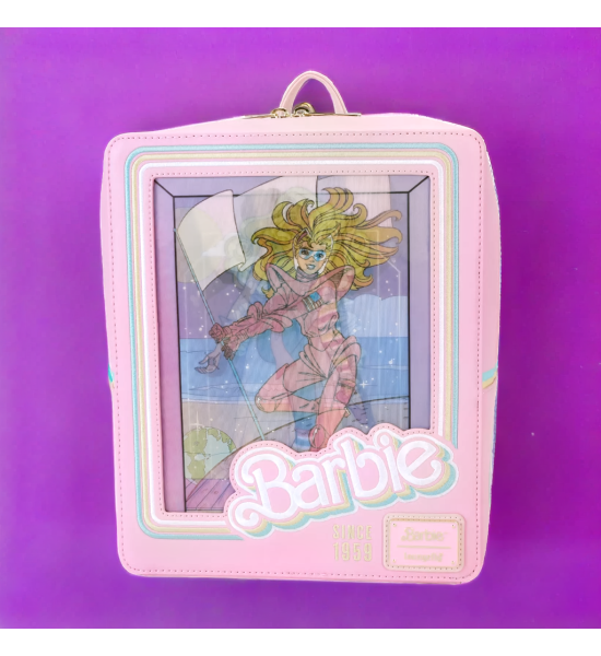 Loungefly Barbie: 65th Anniversary Doll Box Triple Lenticular Mini Backpack