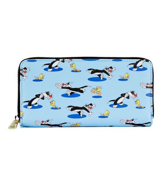 Loungefly Looney Tunes: Tweety & Sylvester All Over Print Zip Wallet