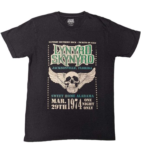 Lynyrd Skynyrd: Winged Skull - Black T-Shirt